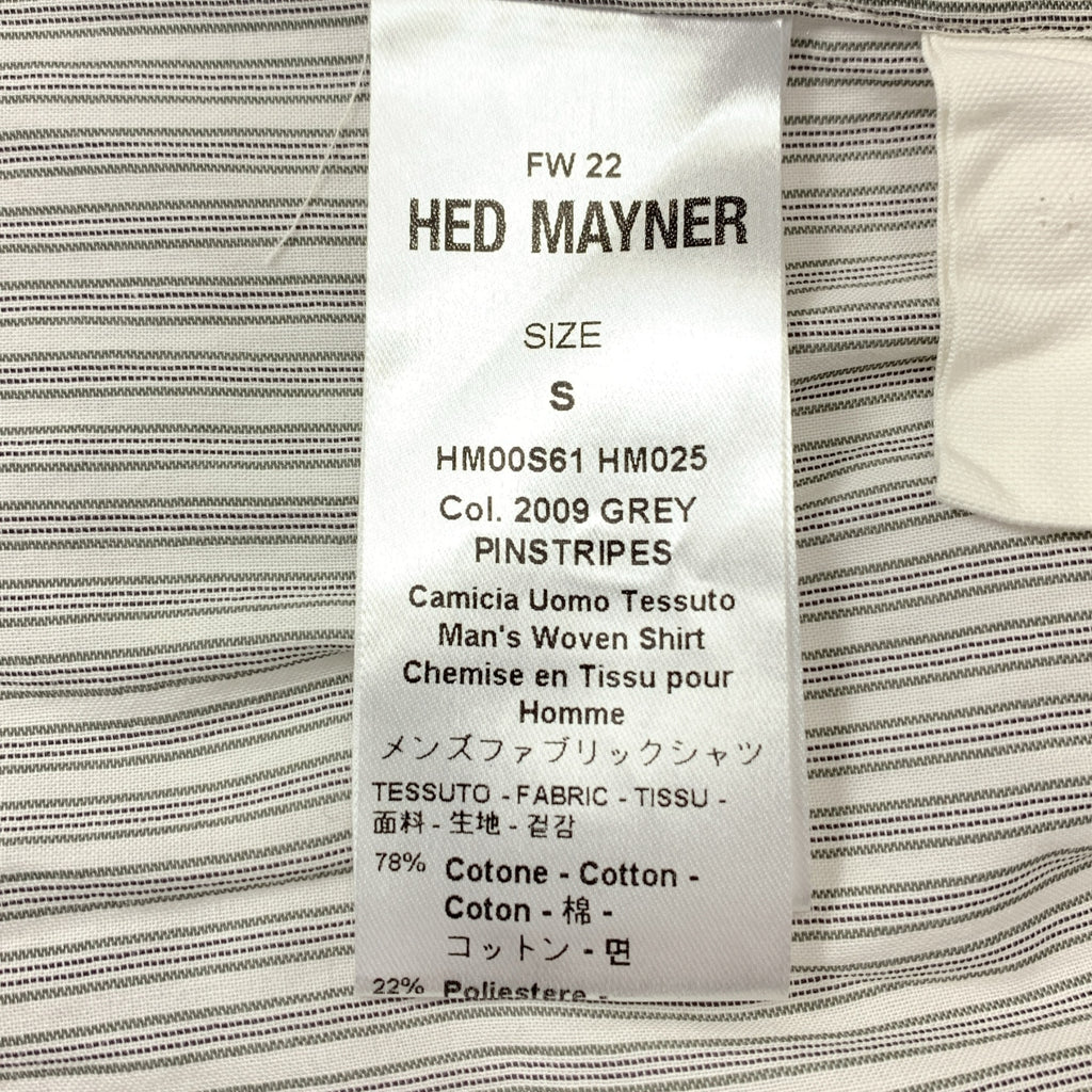 HED MAYNER / ヘドメイナー | 2022AW | PIN STRIPES OPEN BACK SHIRT ピンストライプ オープンバックシャツ | S | メンズ