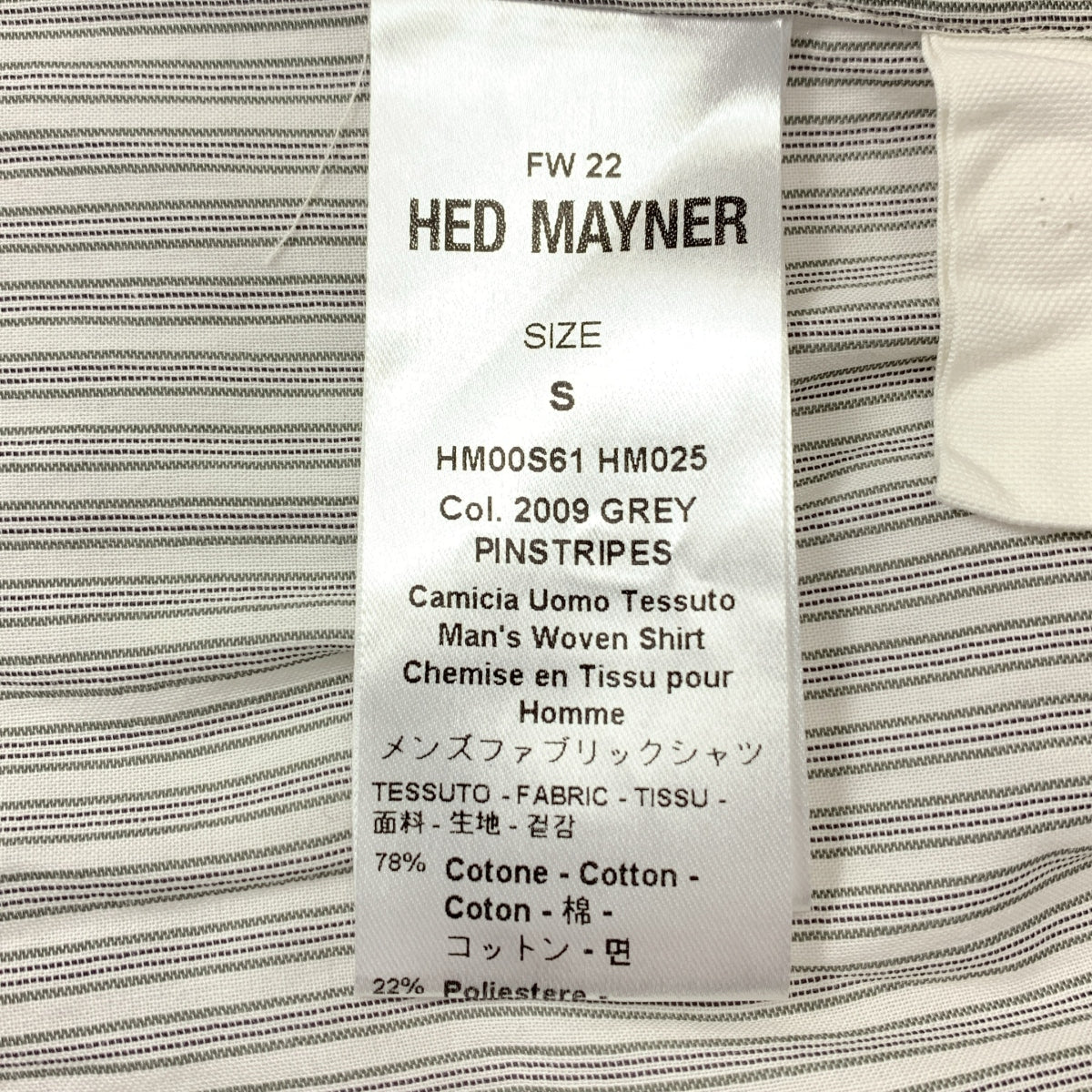 HED MAYNER / ヘドメイナー | 2022AW | PIN STRIPES OPEN BACK SHIRT ピンストライプ オープンバックシャツ | S | メンズ