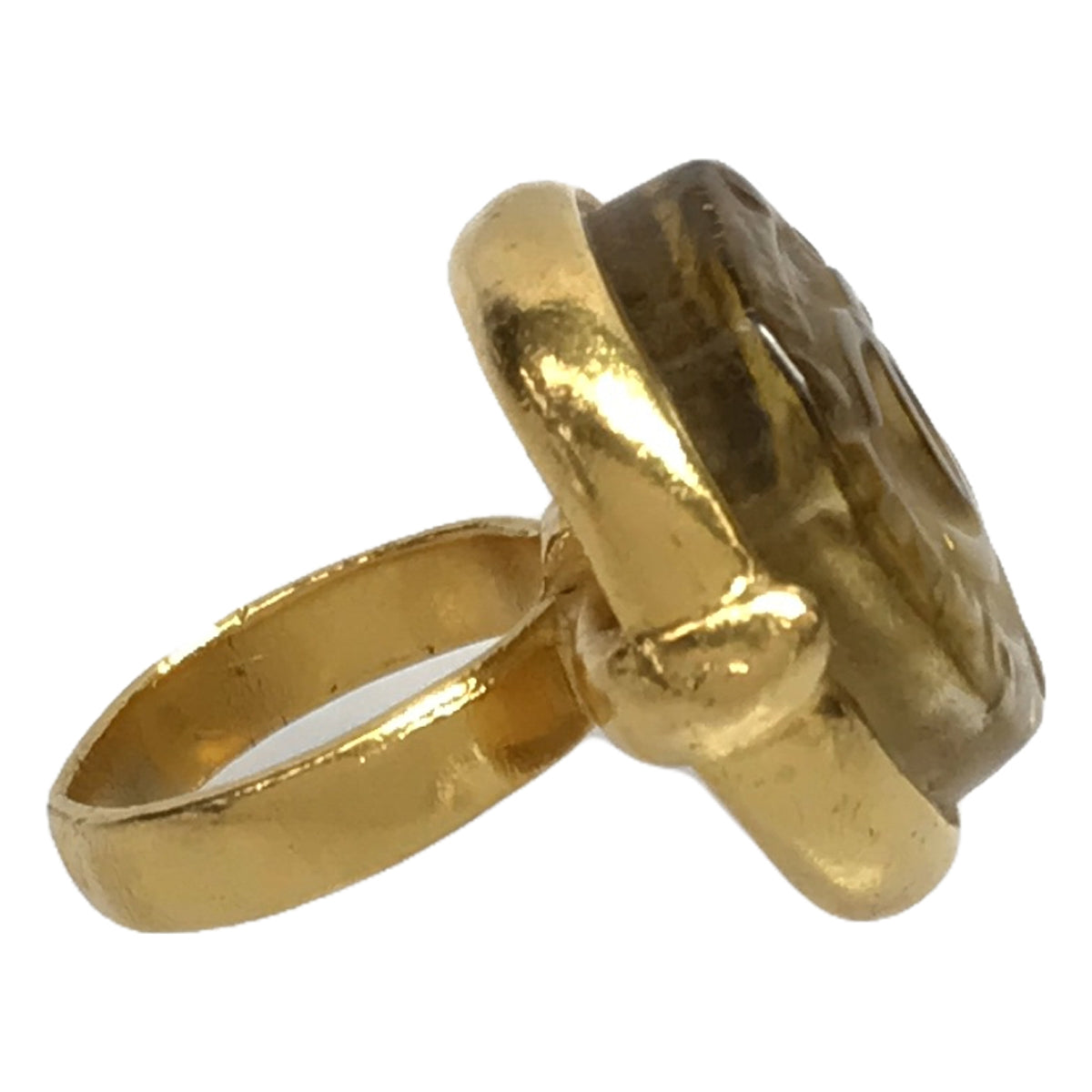 CHANEL | Coco Mark Gold 99A Gripoa Candy Stone Ring | Gold | Women's