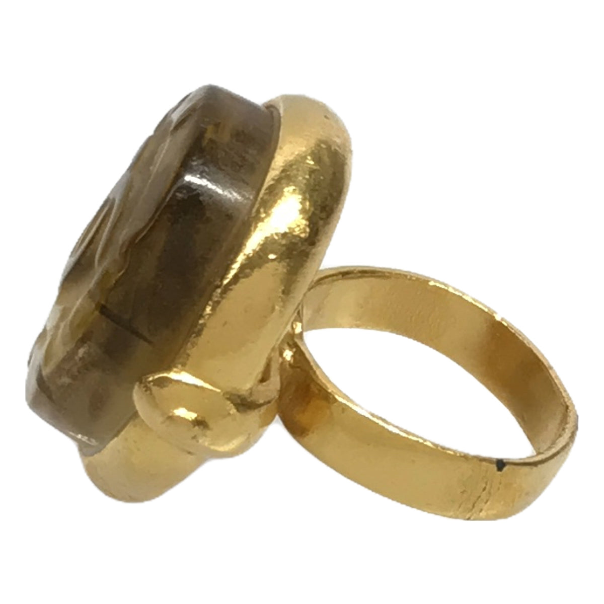 CHANEL | Coco Mark Gold 99A Gripoa Candy Stone Ring | Gold | Women's