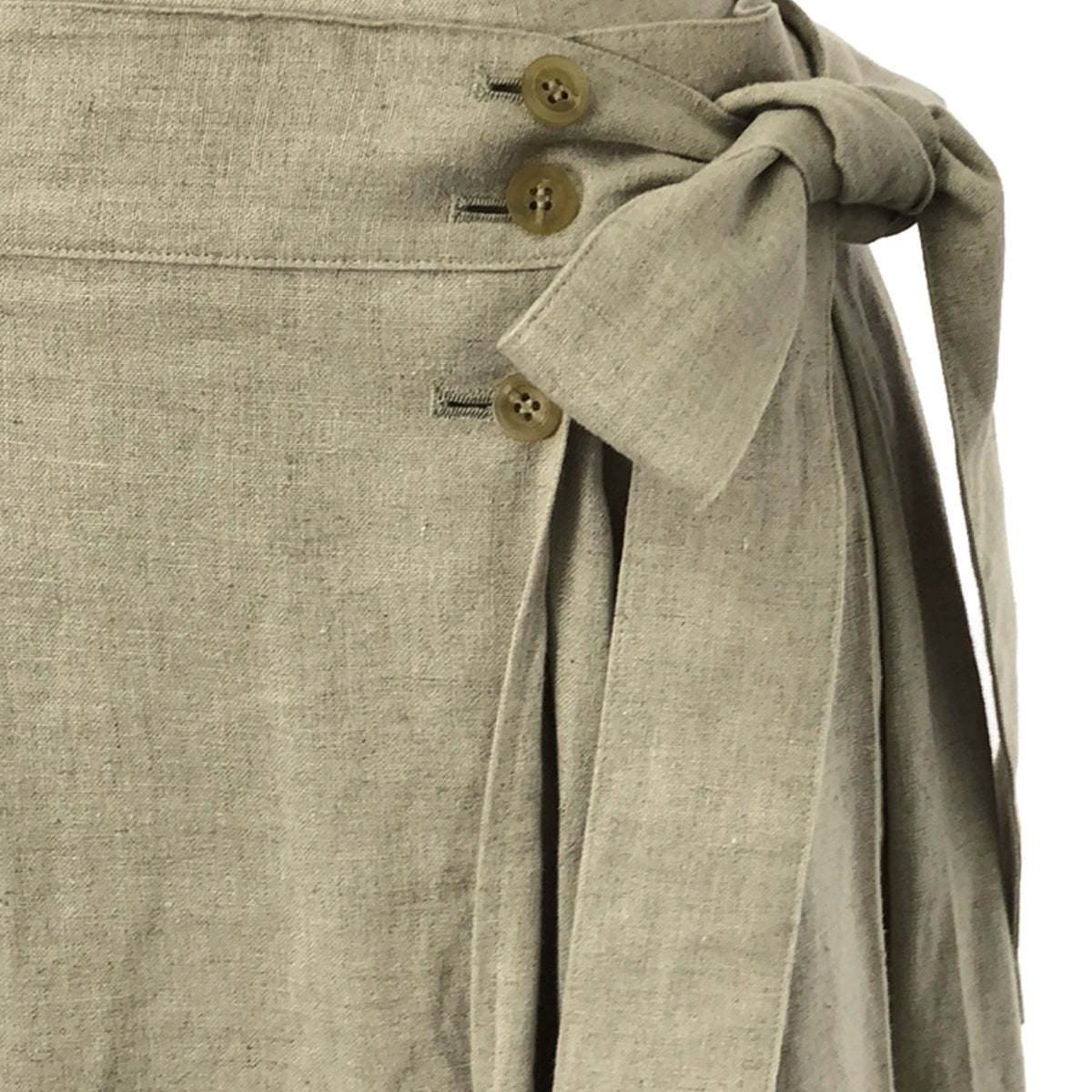 foufou / フーフー | linen wrap tuck skirt リネンラップタックスカート | 1 | レディース