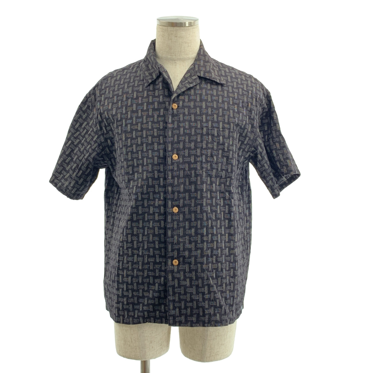 visvim | Wallis Shirt S/S Kasuri / 全身印花開領襯衫 | 尺寸 2 | 男款