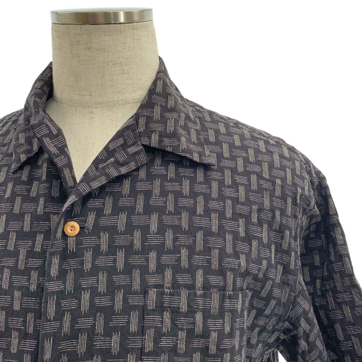 visvim | Wallis Shirt S/S Kasuri / 全身印花開領襯衫 | 尺寸 2 | 男款