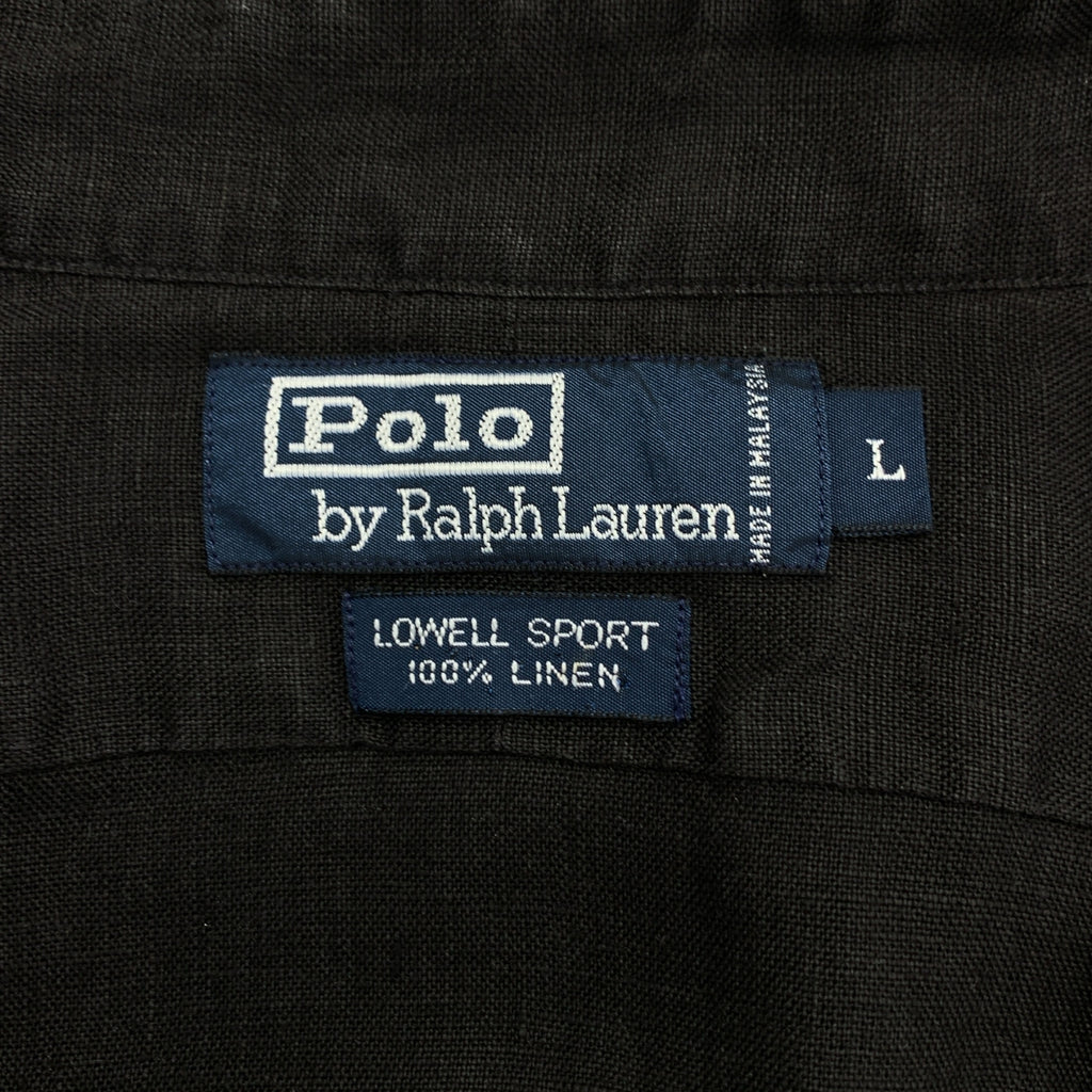 POLO BY RALPH LAUREN / 폴로바이랄 플로렌 | 빈티지 LOWELL SPORT 린넨 셔츠 | L | 남성
