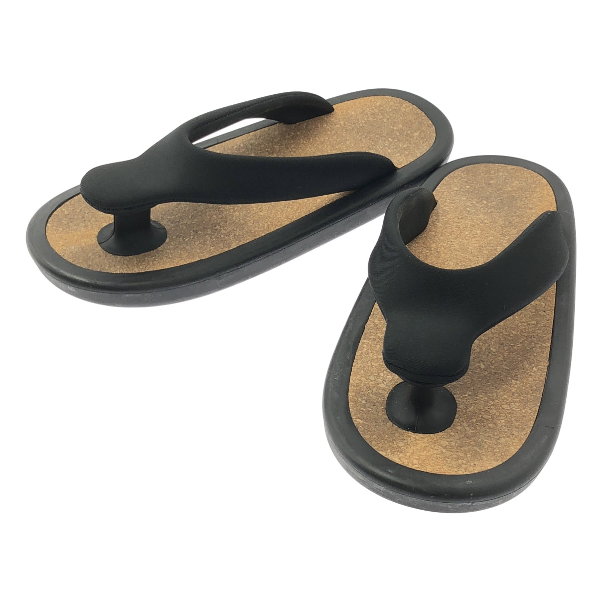 JOJO | 軟木人字涼鞋 | 尺寸 25.5 | 黑色/米色 | 男款