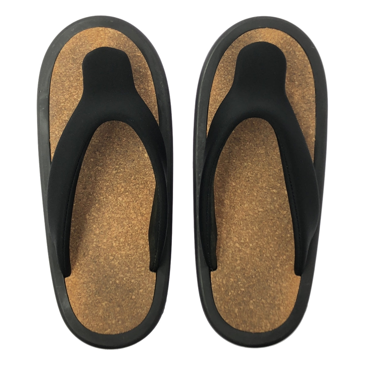 JOJO | 軟木人字涼鞋 | 尺寸 25.5 | 黑色/米色 | 男款