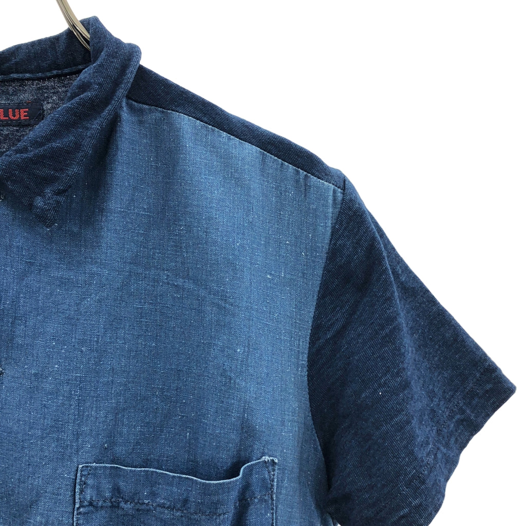 BLUE BLUE / ブルーブルー | リネン コットン バイカラー シャツ ワンピース |