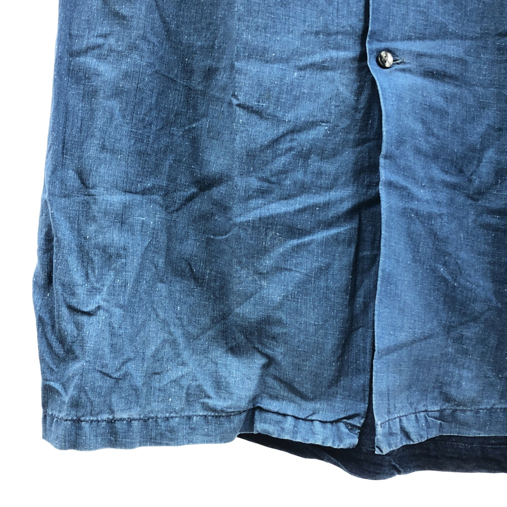 BLUE BLUE / ブルーブルー | リネン コットン バイカラー シャツ ワンピース |