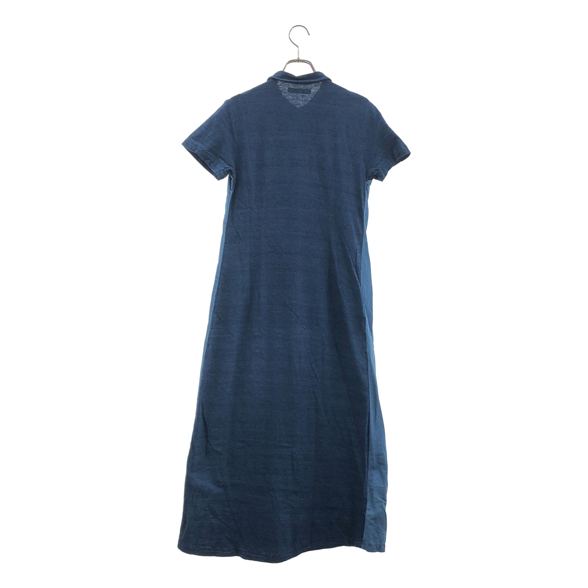 BLUE BLUE / 블루 블루 | 린넨 코튼 바이 컬러 셔츠 원피스 |