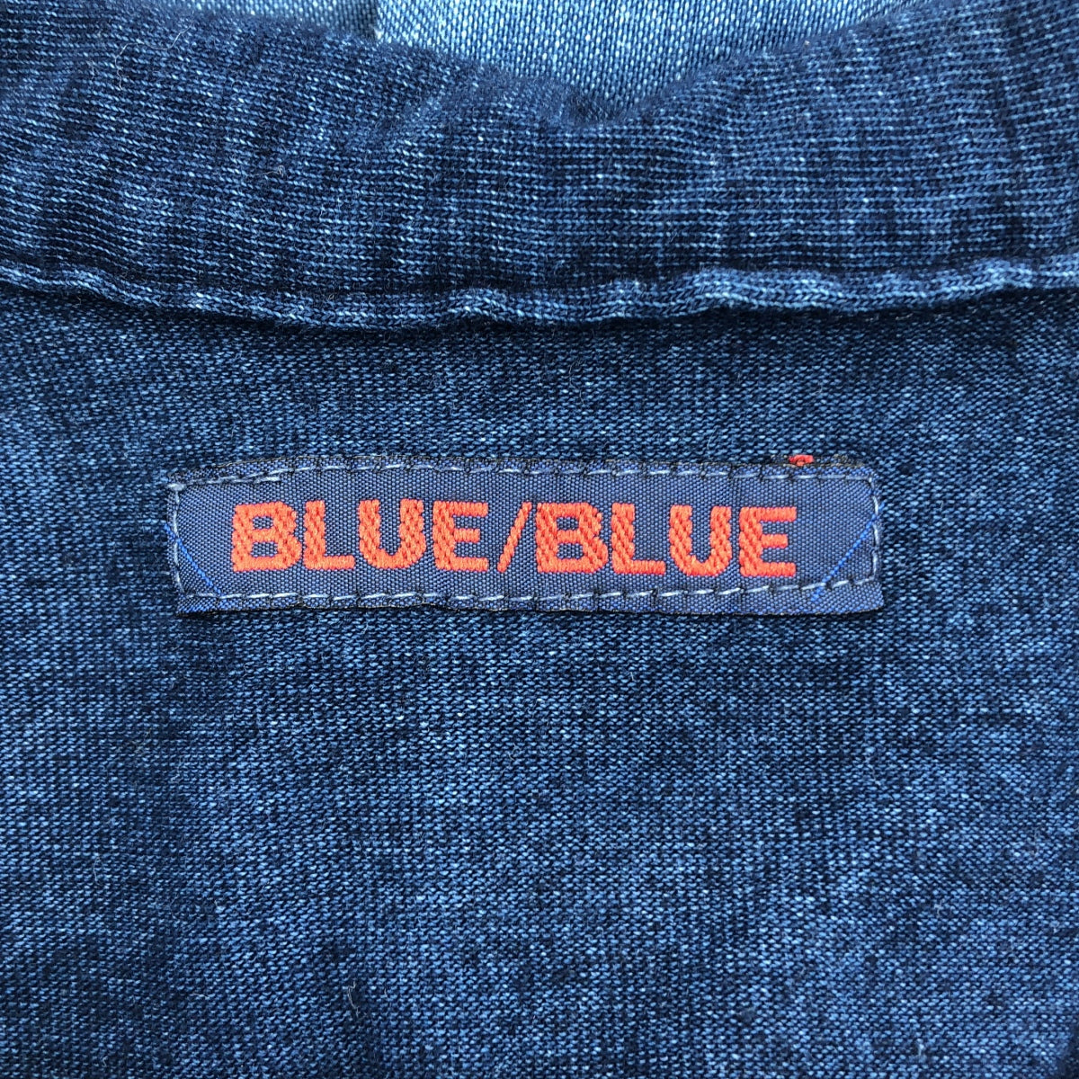 BLUE BLUE / 블루 블루 | 린넨 코튼 바이 컬러 셔츠 원피스 |