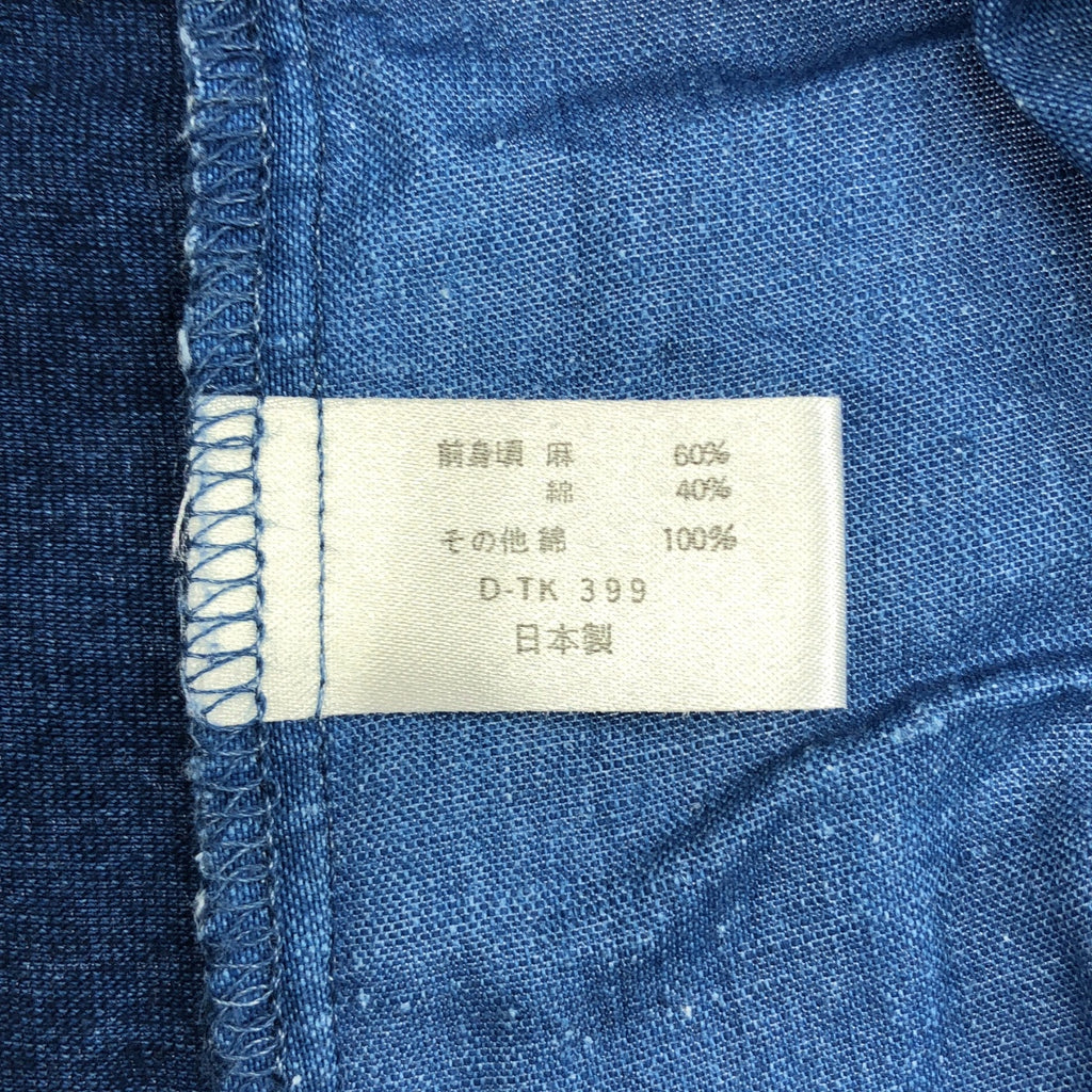 BLUE BLUE / ブルーブルー | リネン コットン バイカラー シャツ ワンピース |