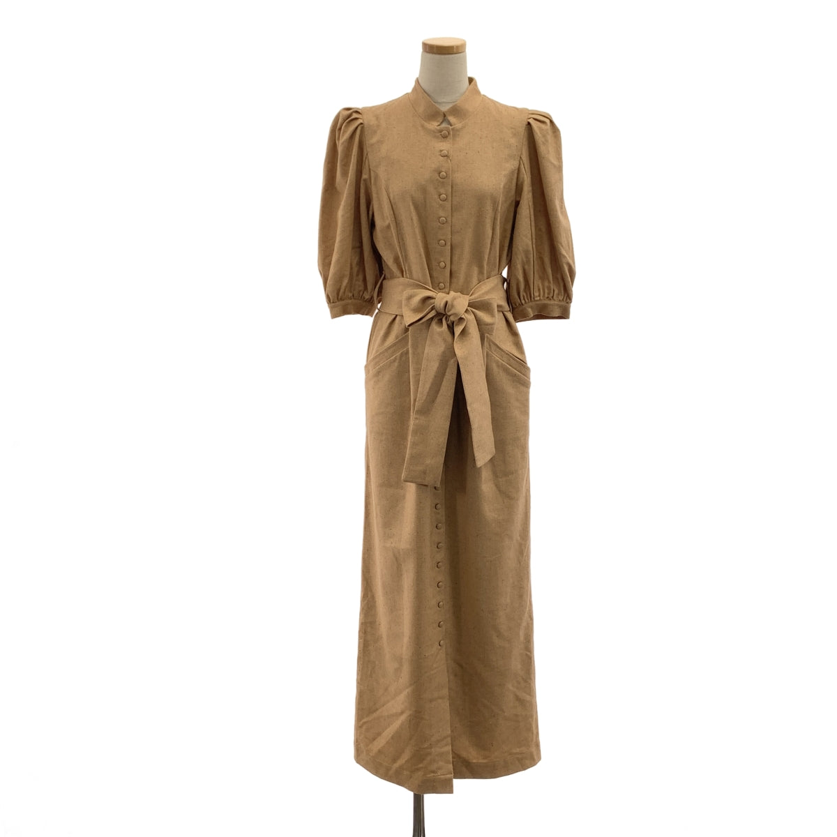 [狀況極佳] DESTREE AMOAKO DRESS 羊毛襯衫裙 | M碼 | 米色 | 女款