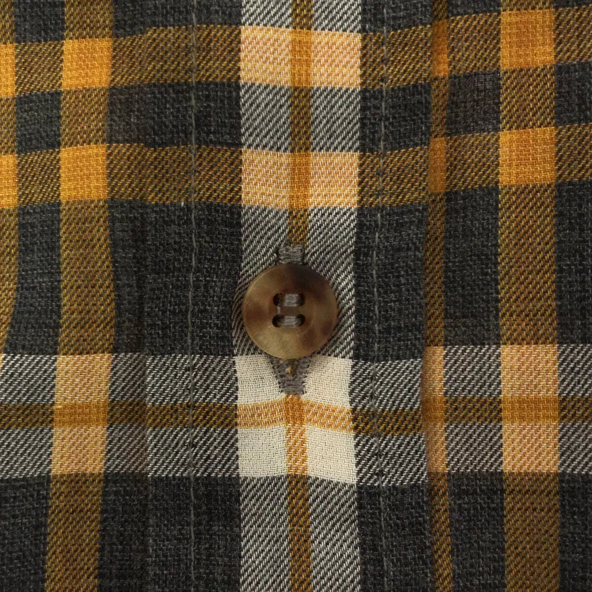 【美品】  BRUNELLO CUCINELLI / ブルネロクチネリ | コットン チェック ワイドカラーシャツ | S | イエロー/グレー | メンズ