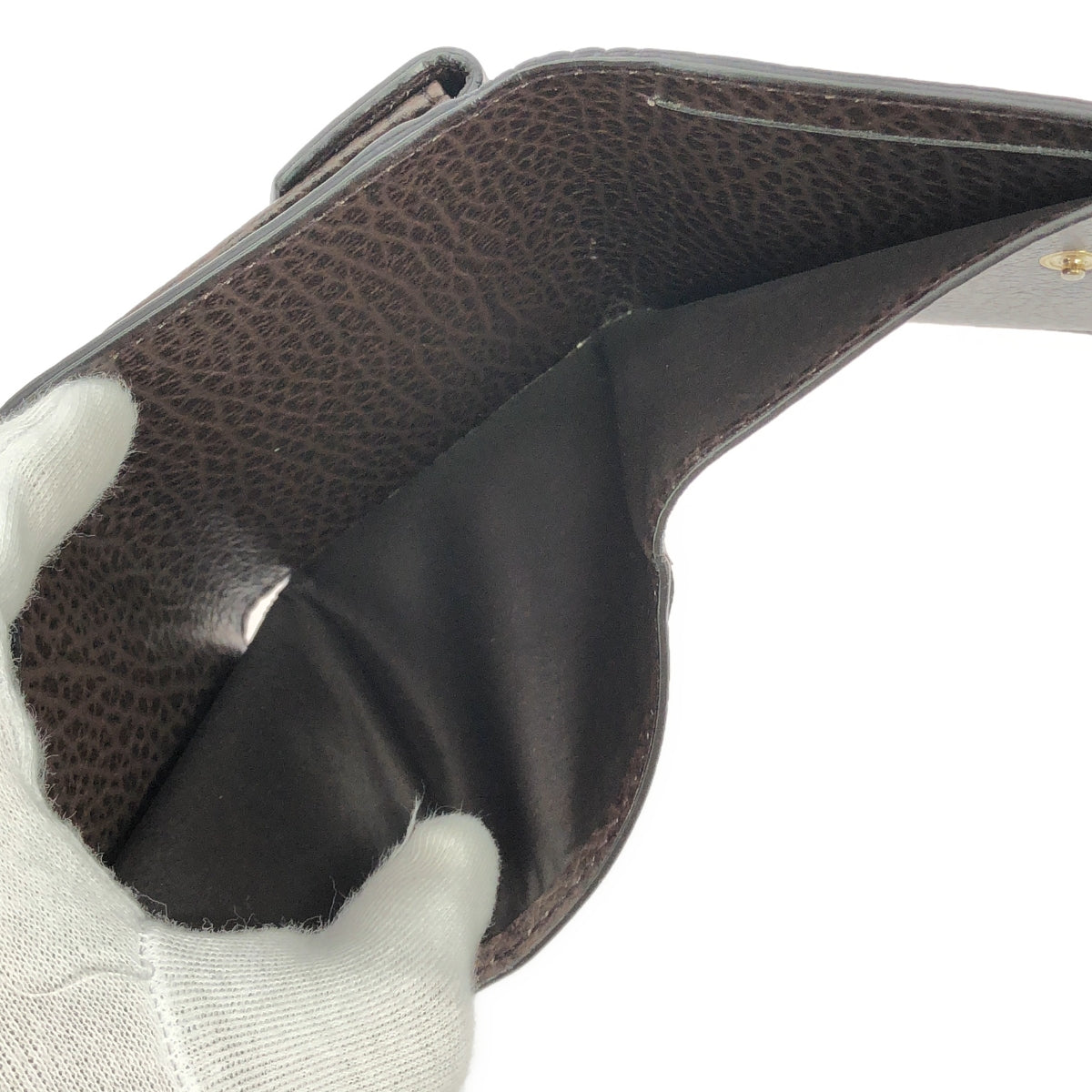 [品相良好] Maison Margiela | 2021AW | SNAP COMPACT WALLET 三折皮革小巧皮夾 | 棕色 | 女款