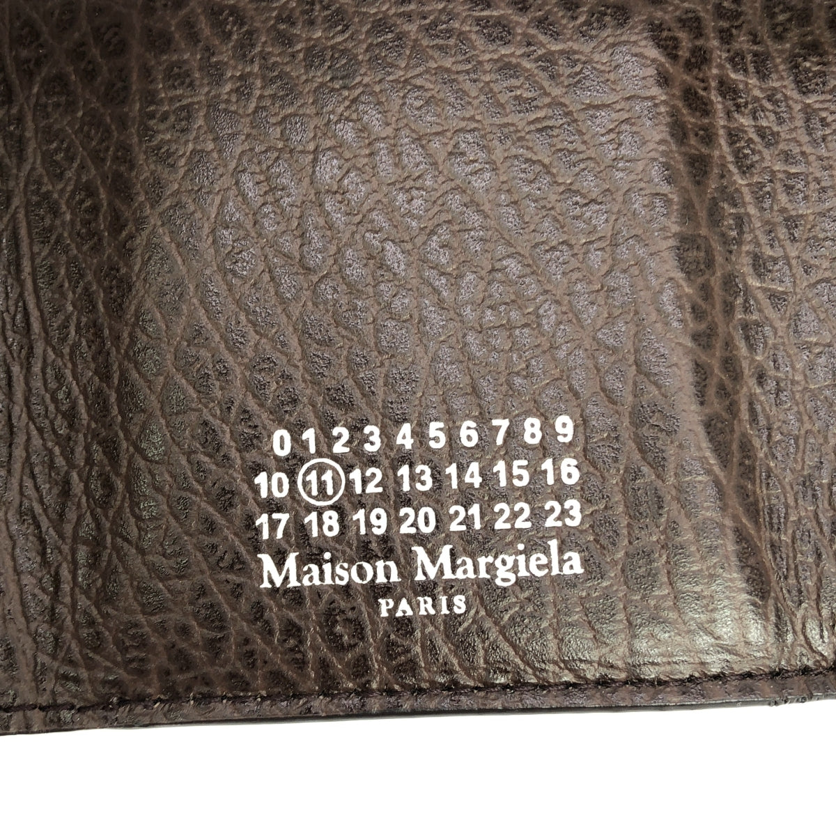 【미품】 Maison Margiela / 메종 마르제라 | 2021AW | SNAP COMPACT WALLET 트라이 배 지갑 가죽 컴팩트 지갑 | 브라운 | 여성