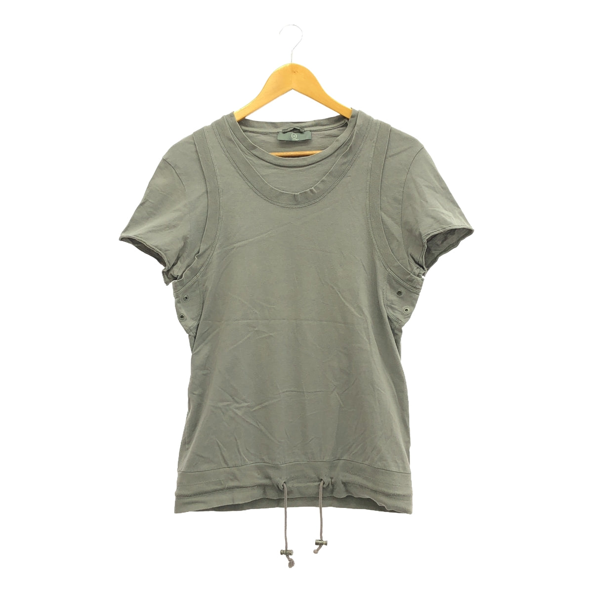 McQ / Alexander McQueen | Layered T-shirt with drawstring hem | XS | Grey | Men's