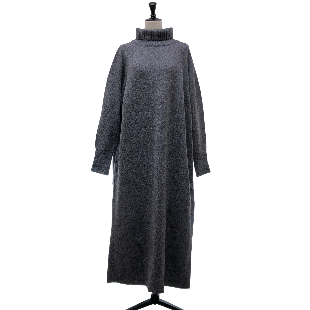 ATON / エイトン | ウール ハイネック ニット ワンピース | 2