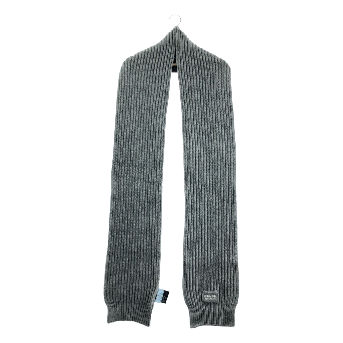 PRADA / プラダ | ウール カシミヤ リブ マフラー |