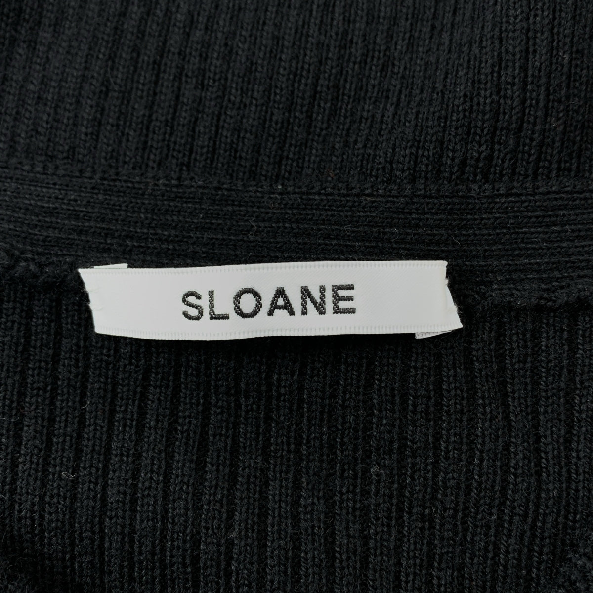 SLOANE / スローン | 14Gリブ メリノウール ラウンドネック | 1 | ブラック | レディース