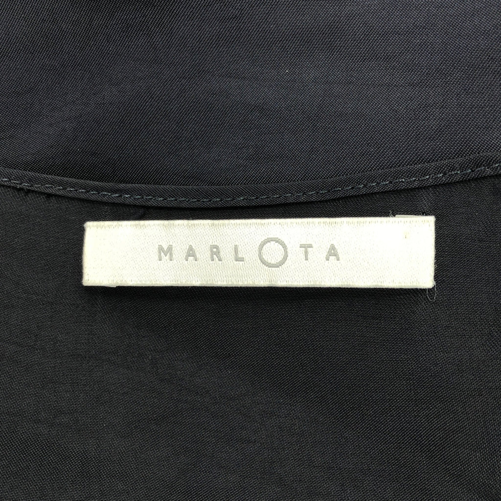 MARLOTA / マルロタ | レーヨン タック デザイン ワンピース | 38 | ネイビー | レディース