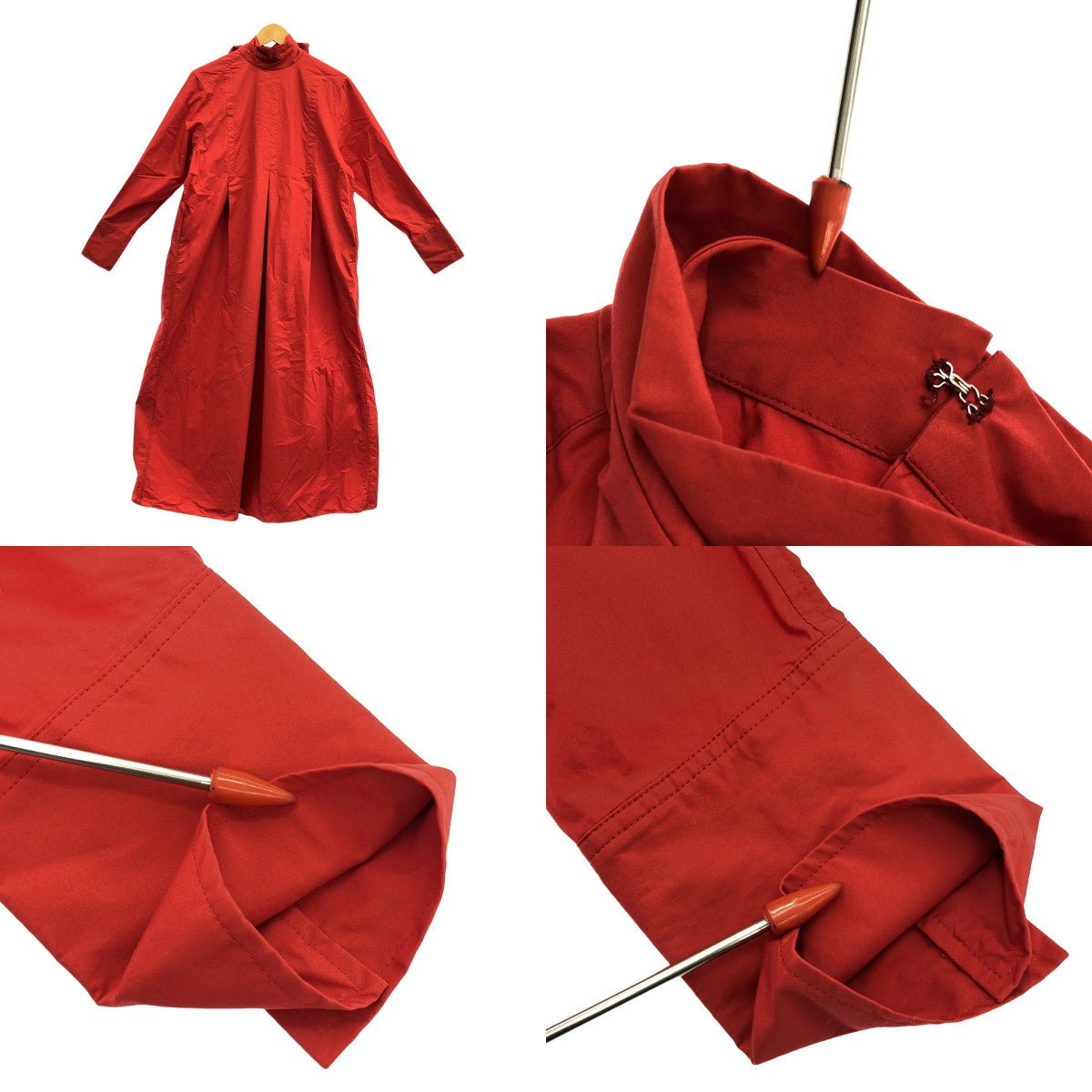 佐佐木悟 / 佐佐木悟 | 2023 秋冬 |蝴蝶結領帶洋裝 | 2 |紅色 |女性的