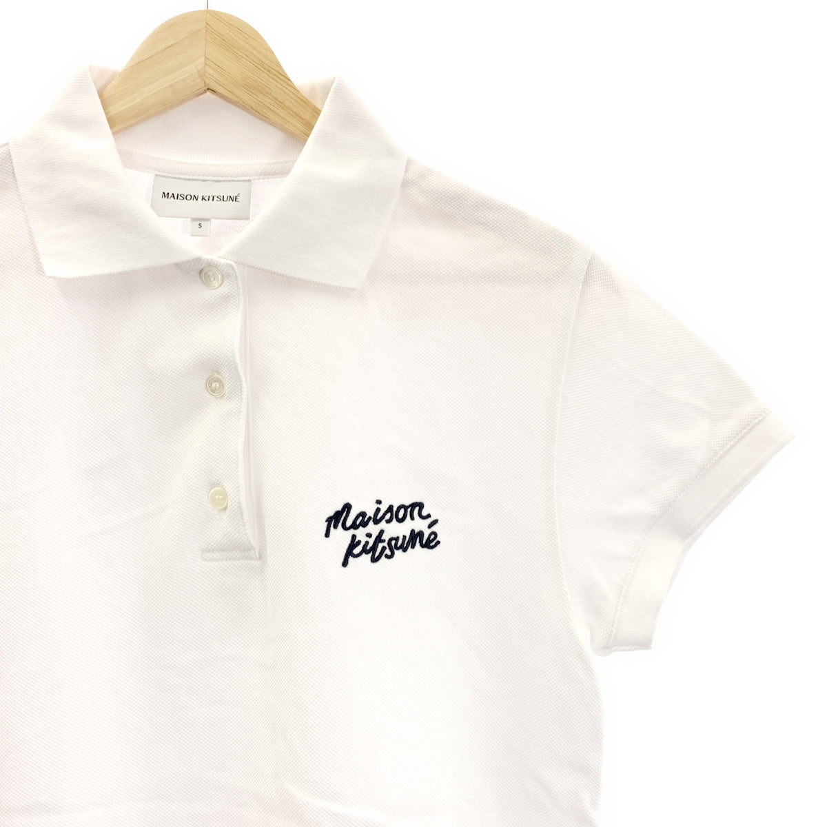 MAISON KITSUNE / 메종 여우 | 코튼 로고 폴로 셔츠 | S | 여성