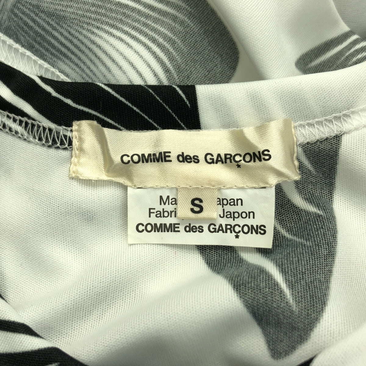 COMME des GARCONS / 콤데 갤슨 | 2022SS | 리본 프린트 튤 도킹 원피스 | S | 여성