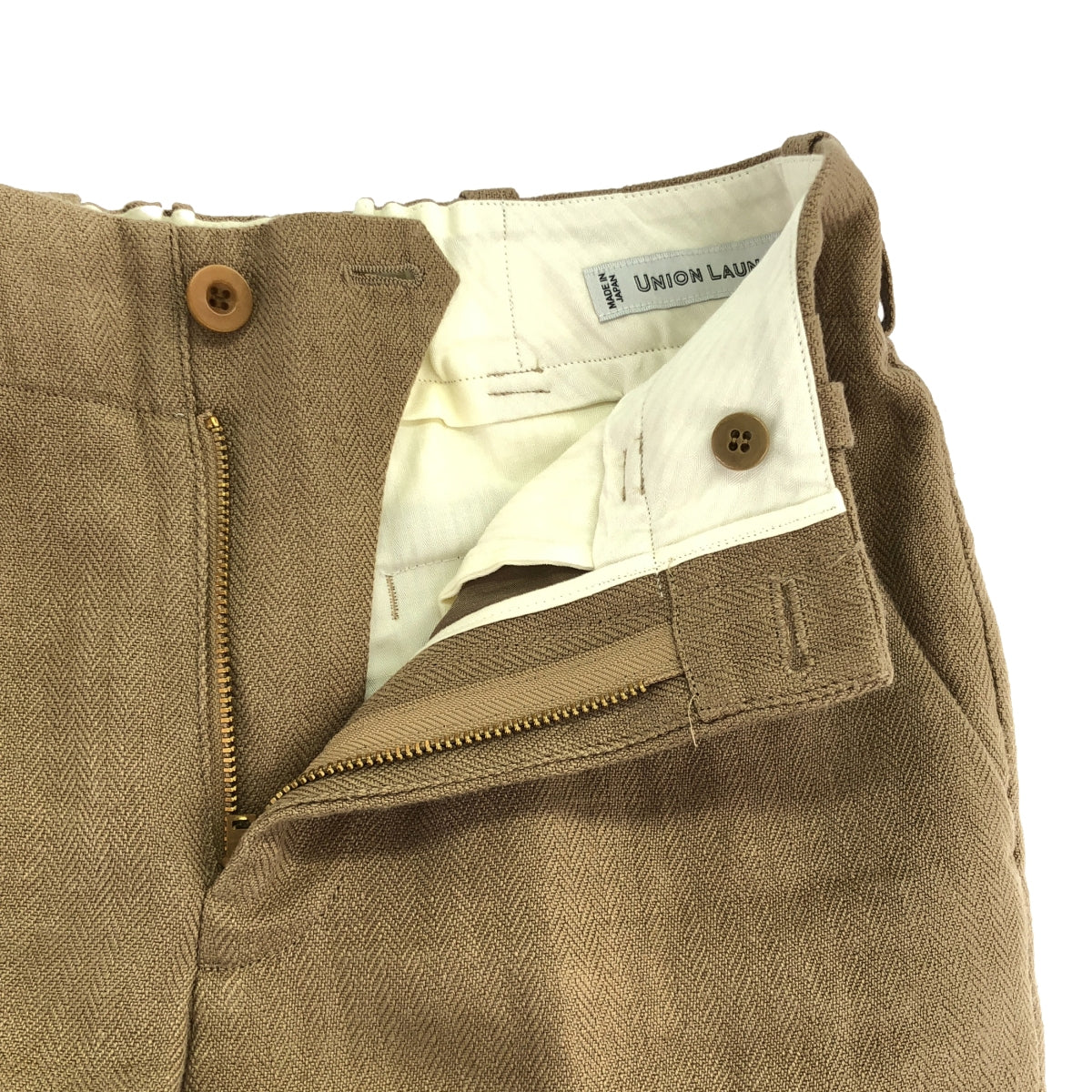 UNION LAUNCH | Linen Herringbone Slacks | XS | Women's