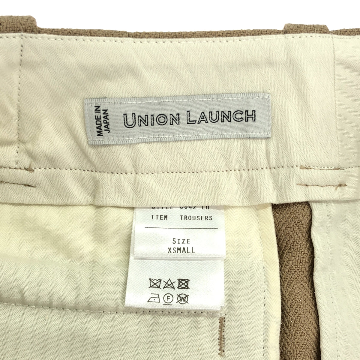 UNION LAUNCH | Linen Herringbone Slacks | XS | Women's