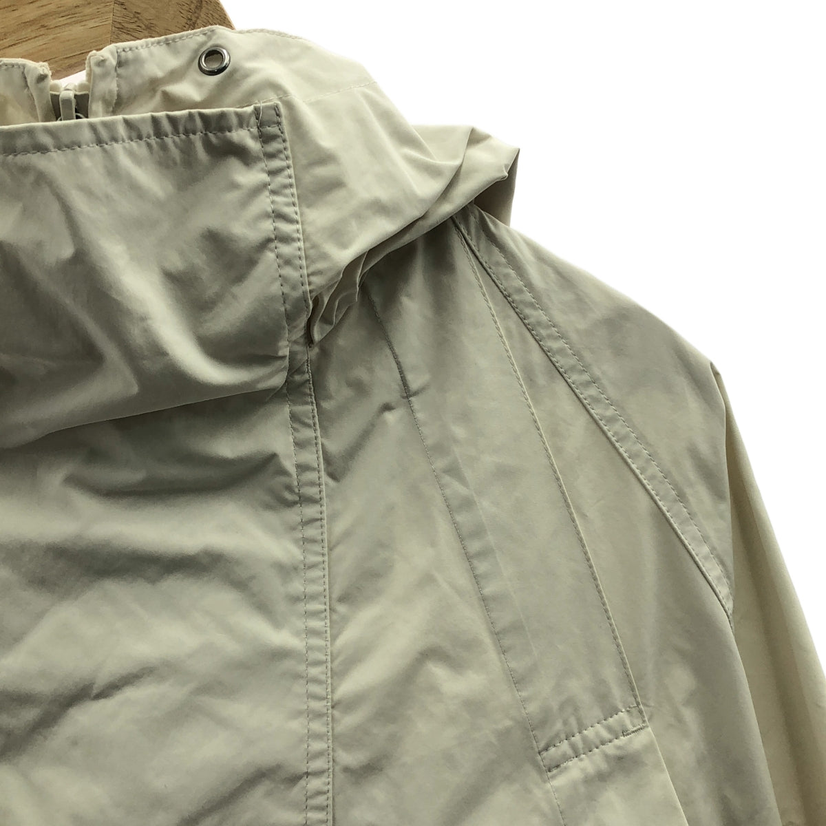 YOKE / ヨーク | 2023SS | HOODED BLOUSON / ドローストリング オーバー ジャケット フーディ / ユニセックス | 1 | アイボリー | メンズ
