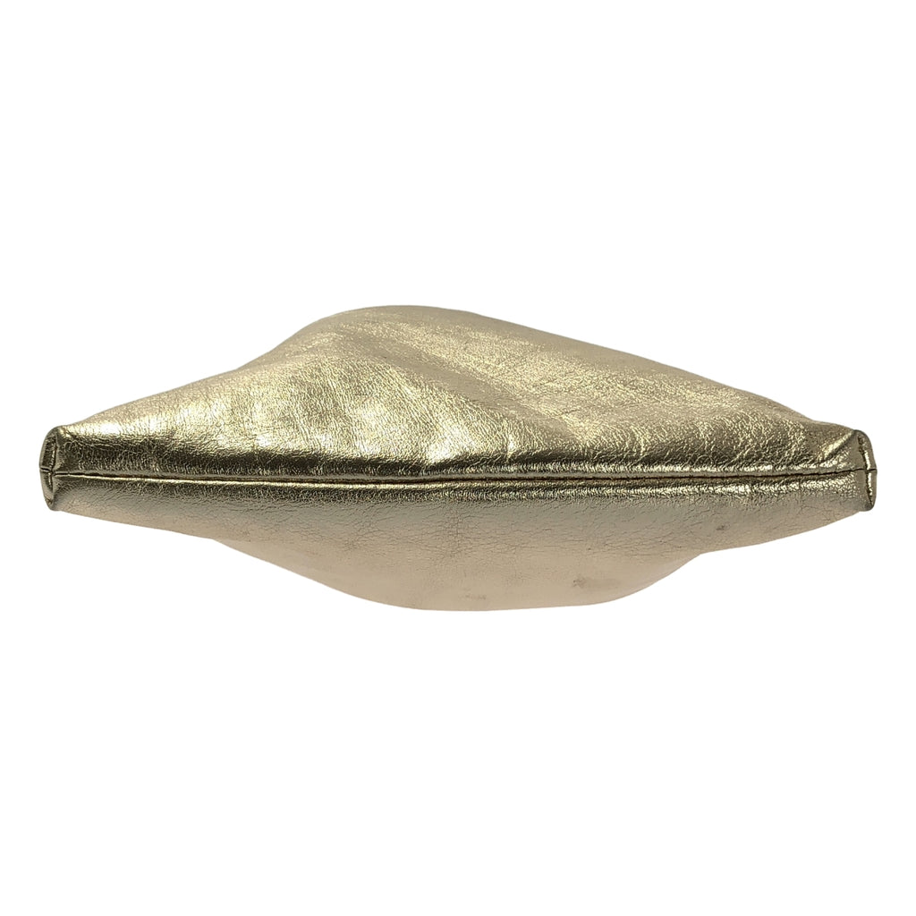 【미품】 MARCO MASI / 마르코 머지 | 가죽 로고 매력 드로 스트링 건착 숄더백 | 실버 계 |