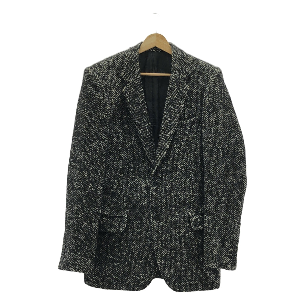 【美品】  LITHIUM HOMME / リチウムオム | 2025SS | RAFANELLI TWEED NOTCHED LAPEL 2B JACKET コットンモヘヤ ツイード テーラード ジャケット | 48 | ブラック / ホワイト | メンズ