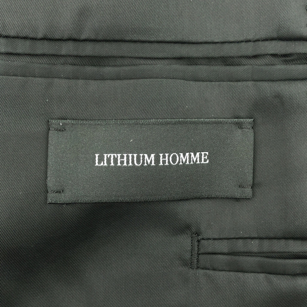 【美品】  LITHIUM HOMME / リチウムオム | 2025SS | RAFANELLI TWEED NOTCHED LAPEL 2B JACKET コットンモヘヤ ツイード テーラード ジャケット | 48 | ブラック / ホワイト | メンズ
