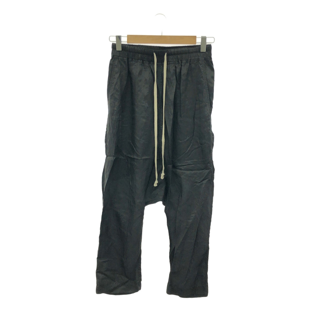Rick Owens / リックオウエンス | 2022SS | cropped trousers / クロップド ドローストリング パンツ | 38 | black | メンズ