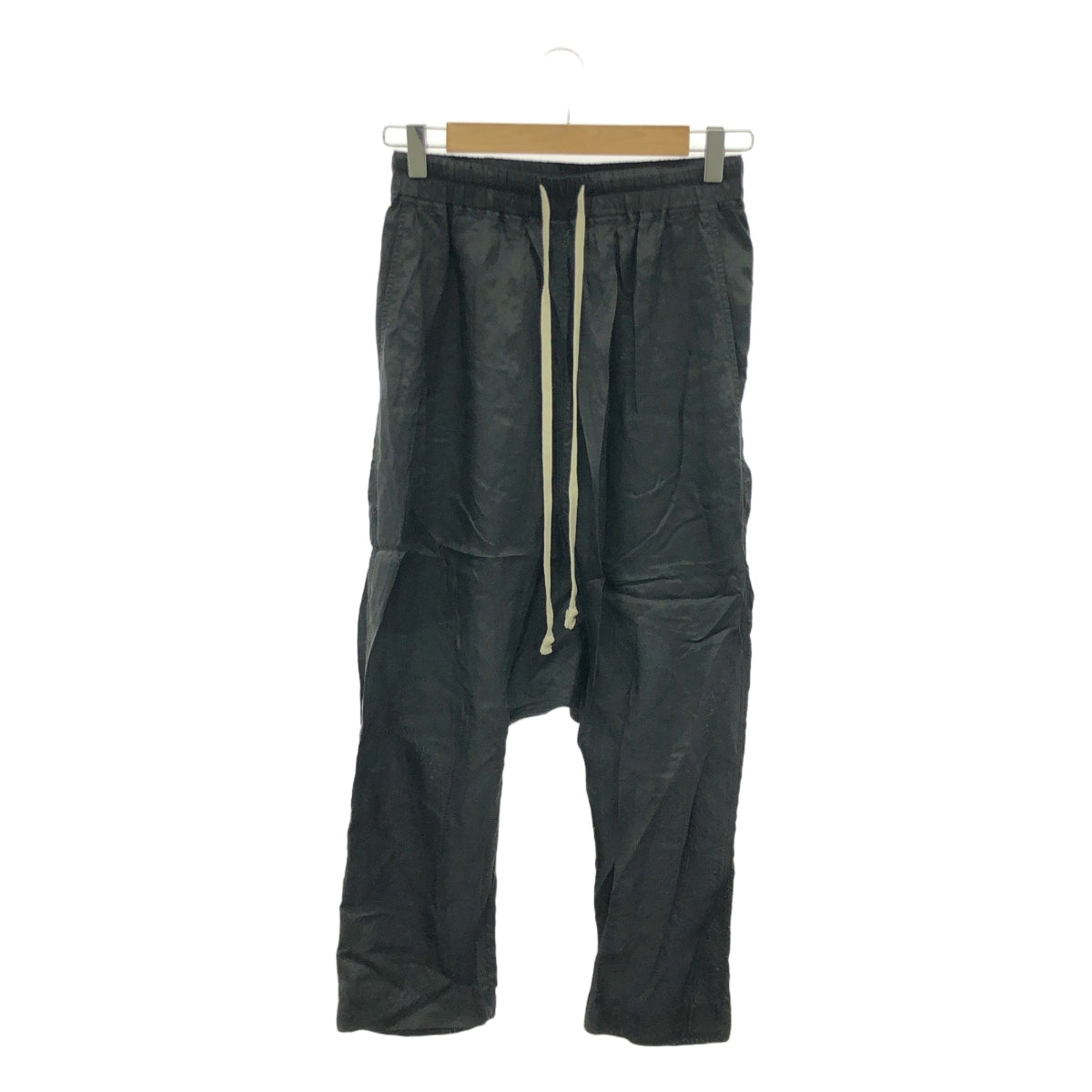 Rick Owens / リックオウエンス | 2022SS | cropped trousers / クロップド ドローストリング パンツ | 38 | black | メンズ