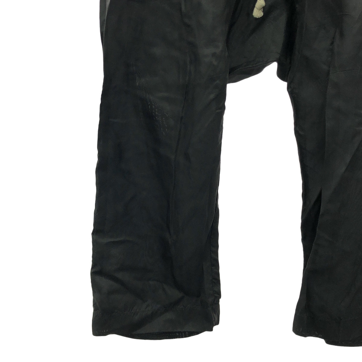 Rick Owens / リックオウエンス | 2022SS | cropped trousers / クロップド ドローストリング パンツ | 38 | black | メンズ