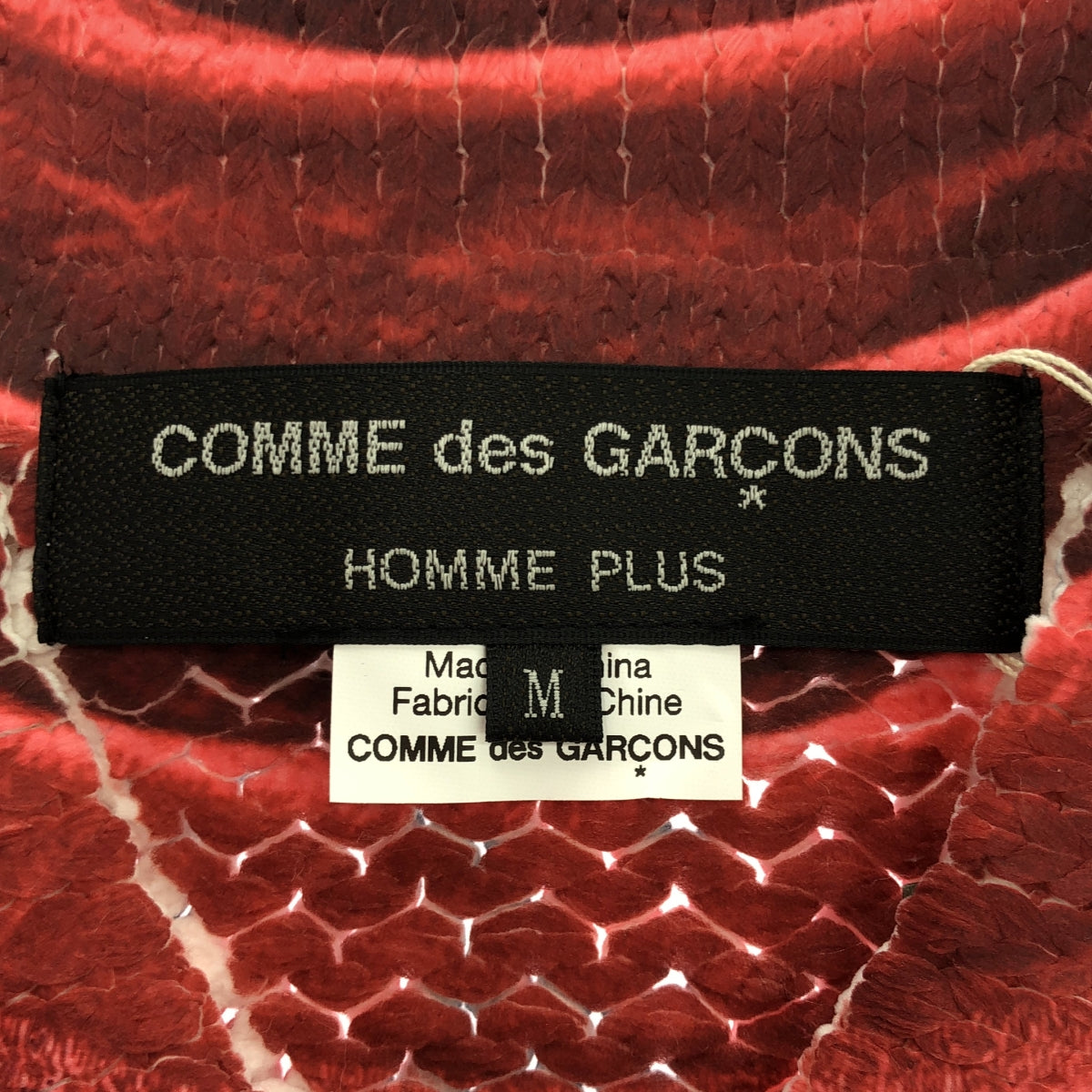 COMME des GARCONS HOMME PLUS / コムデギャルソンオムプリュス | 2024SS | グラフィックデザイン ニット 半袖 ポロシャツ | M | メンズ