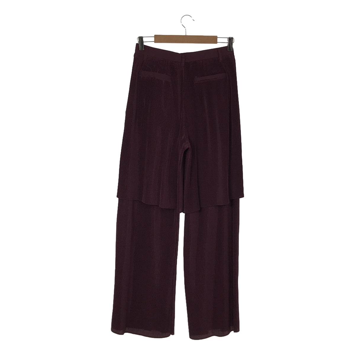 【신품】 AKIRANAKA / 아키라 나카 | pleats pants / 레이어드 플리츠 팬츠 | 2 | purple | 여성