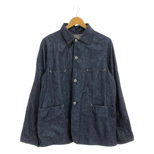 POST O'ALLS / Post Overalls | #3102 POST 42 5D: 5oz. / Chin Strap Denim Coverall Jacket | M | Blue denim indigo | Men's