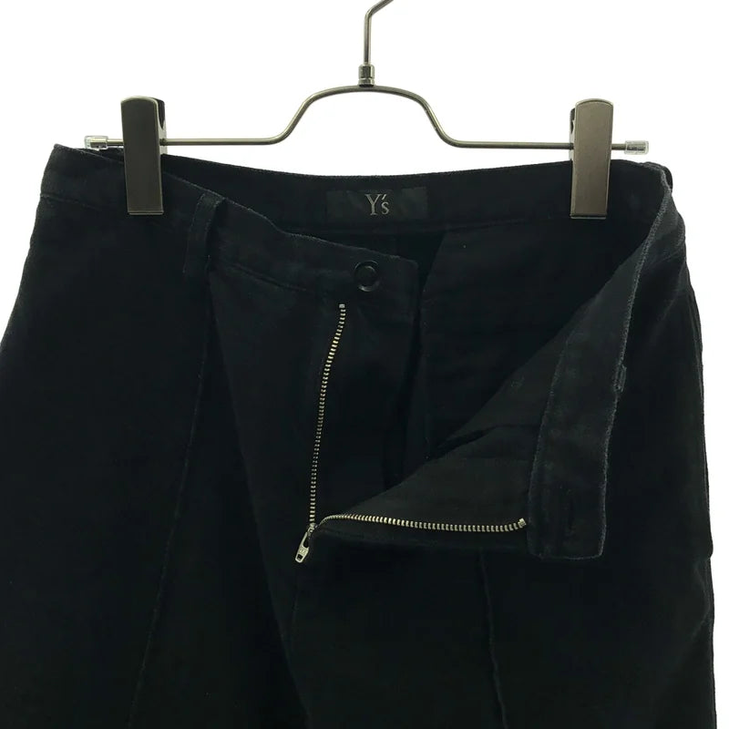Y's / ワイズヨウジヤマモト | 2024AW | C/LI GABARDINE PIN TUCKED SLIM PANTS リネン コットン ギャバジン ピンタック スリムパンツ | 1 | レディース