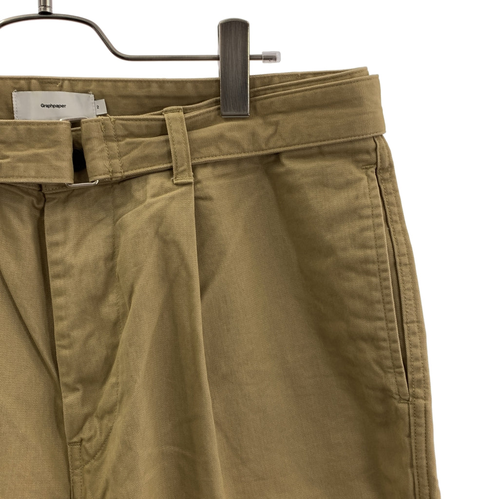 Graphpaper / グラフペーパー | Military Cloth Belted Pants ミリタリー クロス ベルテッドパンツ | 2 | メンズ