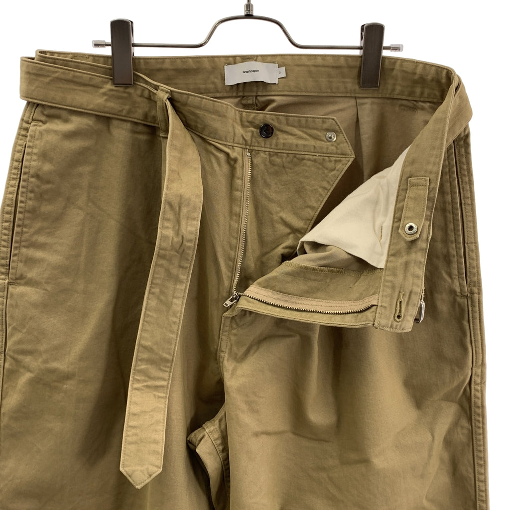 Graphpaper / グラフペーパー | Military Cloth Belted Pants ミリタリー クロス ベルテッドパンツ | 2 | メンズ