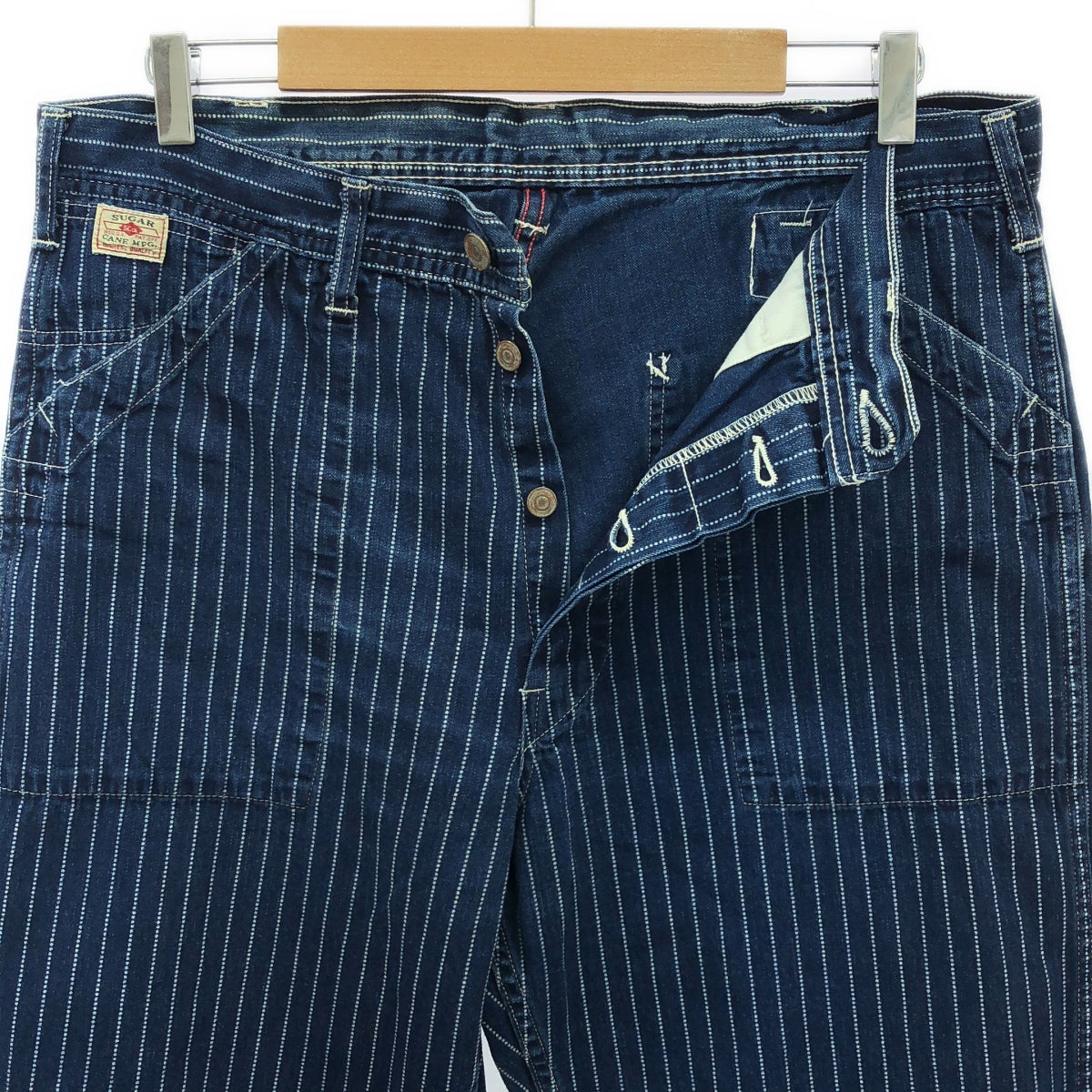 SUGAR CANE / Sugar Cane | 9oz. WABASH STRIPE WORK PANTS Striped Wabash Pants | W36 L32 | Men's