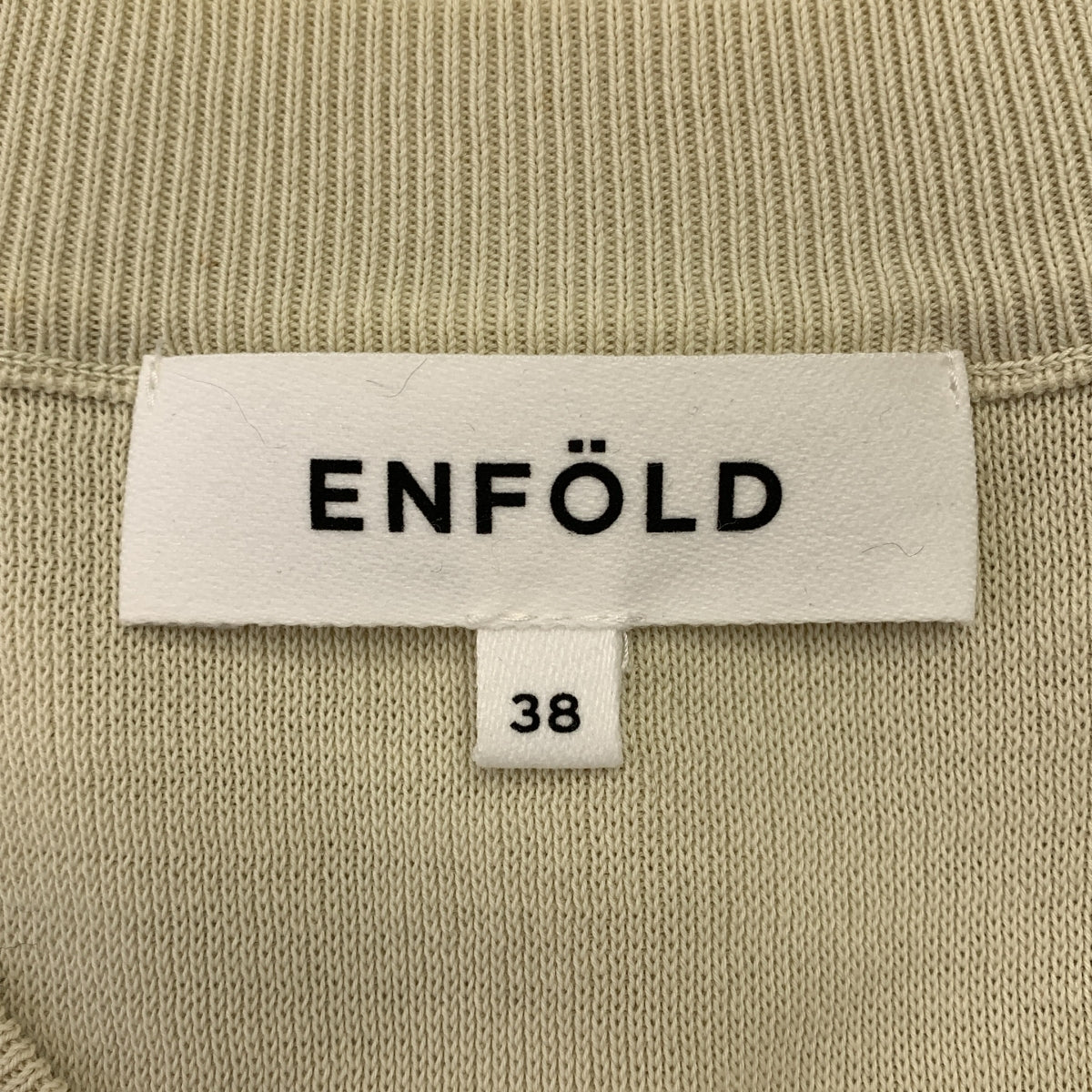 ENFOLD | 棉質超大開衩針織洋裝 | 38碼 | 米色 | 女款