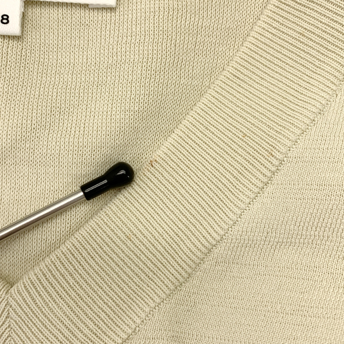 ENFOLD | 棉質超大開衩針織洋裝 | 38碼 | 米色 | 女款