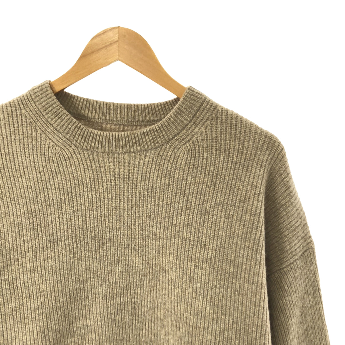 Crepuscule | ONLY ARK special order AZE L/S wool rib knit crew neck knit | 2 | Beige | Men's