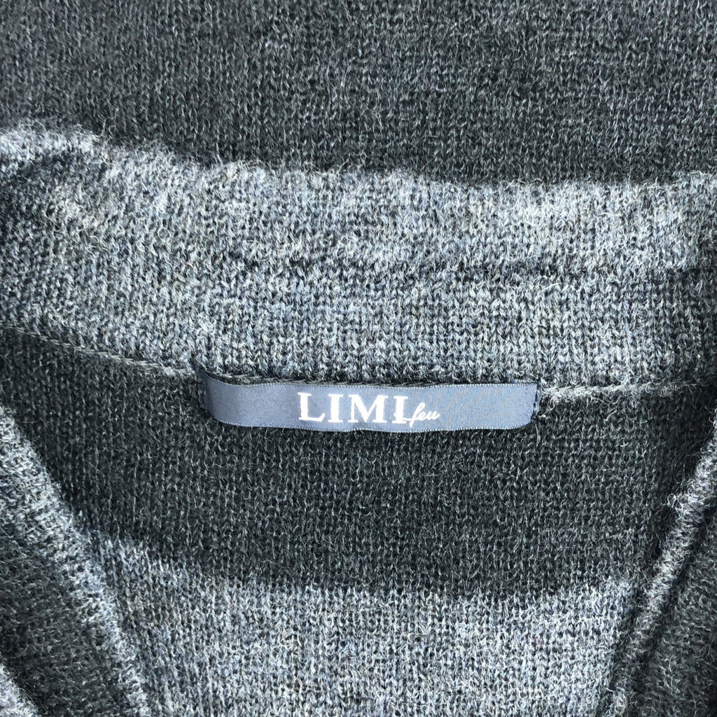 [類似新品] LIMI feu 馬海毛多層開襟衫 | S 碼 | 黑/灰 | 女款