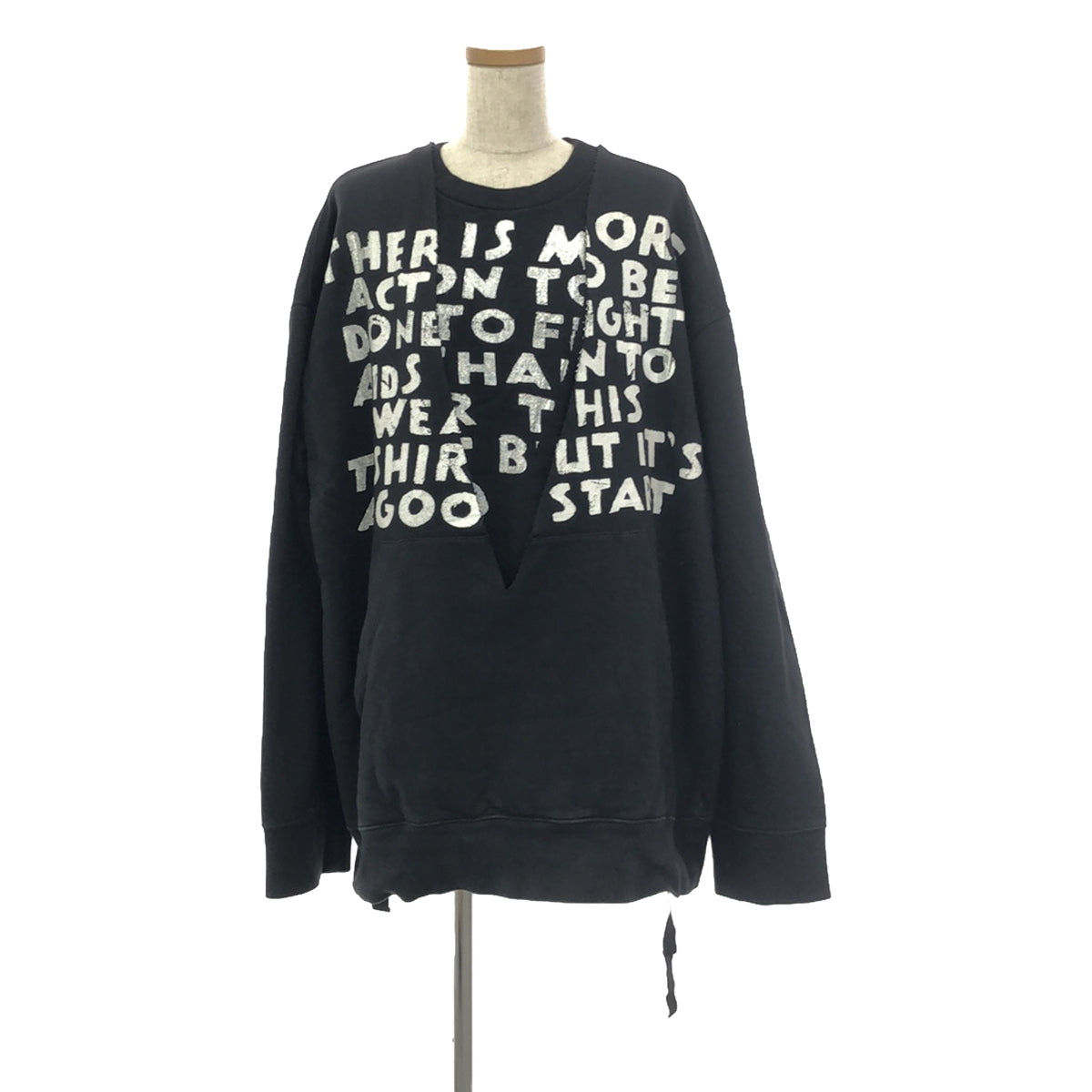 MM6 Maison Margiela | 2019SS | Sweat shirt with top layered trainer | XS | Black | Women's