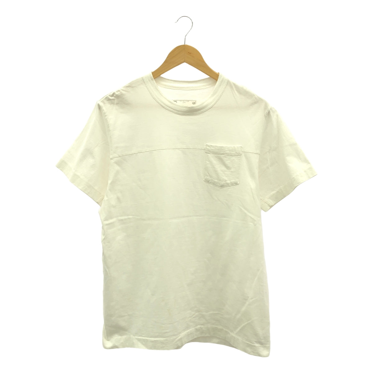 sacai | 圓領口袋T卹剪裁與縫紉 | 1 | 白色 | 男款