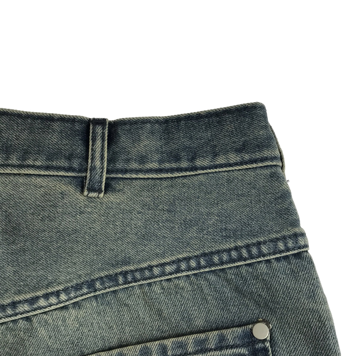 [Good Condition] SHIKITARI | FADED WIDE DENIM PANTS | Vintage Wide Denim Pants | L | Indigo | Men's